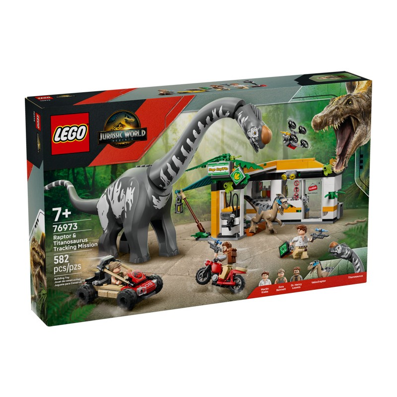 LEGO 76973 Миссия по отслеживанию Рапторов и Титанозавров